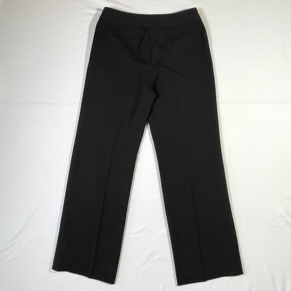 LOFT Laura Fit Trousers Dress Pants Size 8 Black Wide Leg Flowy Lined - Picture 4 of 16